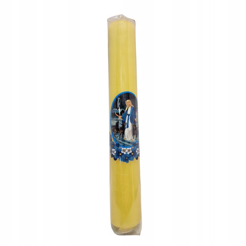 Gromnica 18,5 cm Miodowa – Świeca Gromniczka Matka Boska