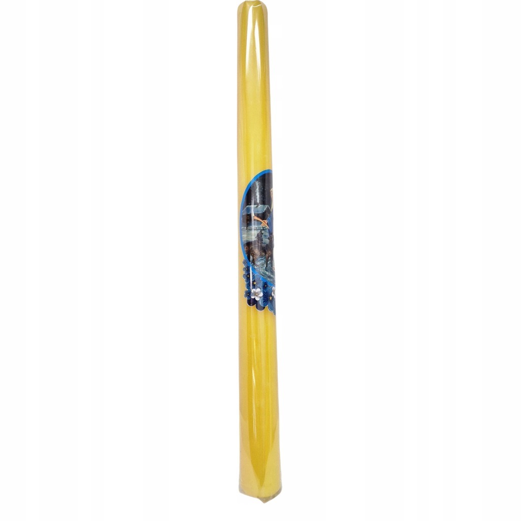 Gromnica Średnia 39 cm Miodowa – Ręcznie Robiona Świeca Matka Boska - obrazek 2