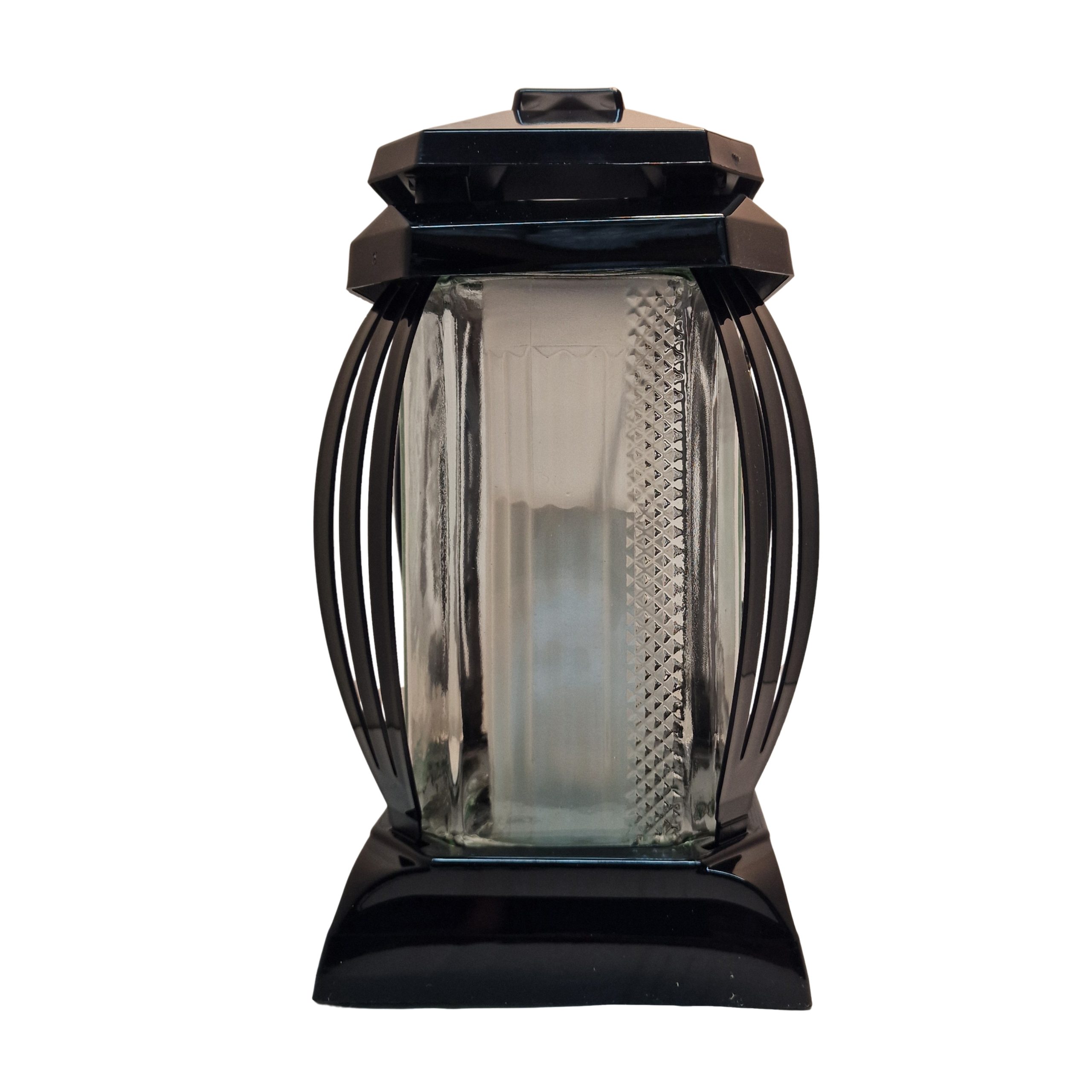 Znicz lampion kapliczka 24 cm PRIMA1 CZARNY | złote gołąbki | elegancki znicz | - obrazek 3