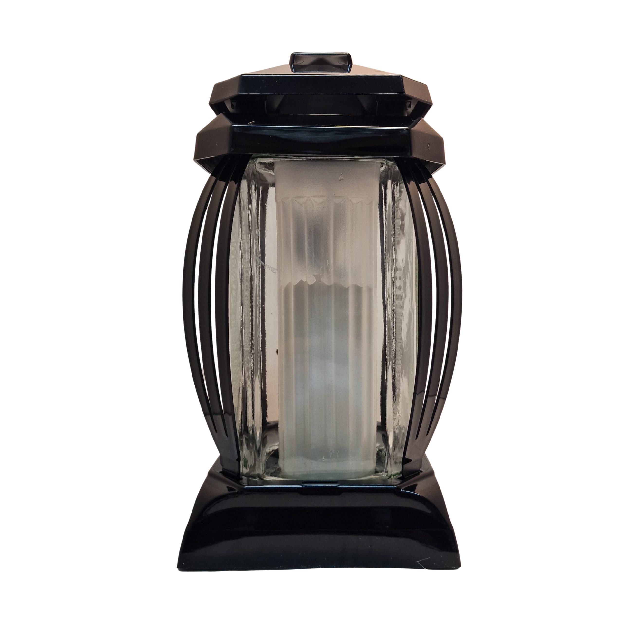 Znicz lampion kapliczka 24 cm PRIMA1 CZARNY | złote gołąbki | elegancki znicz | - obrazek 4