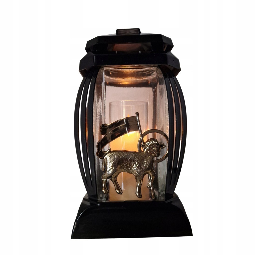 Znicz Lampion Kapliczka Baranek 24 cm PRIMA 1 | Wielkanoc | Elegancja - obrazek 4