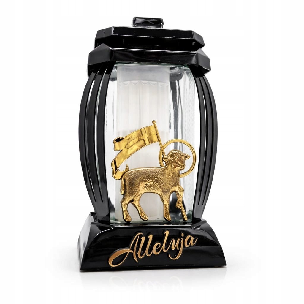 Znicz Lampion Kapliczka Baranek 24 cm PRIMA 1 | Wielkanoc | Elegancja