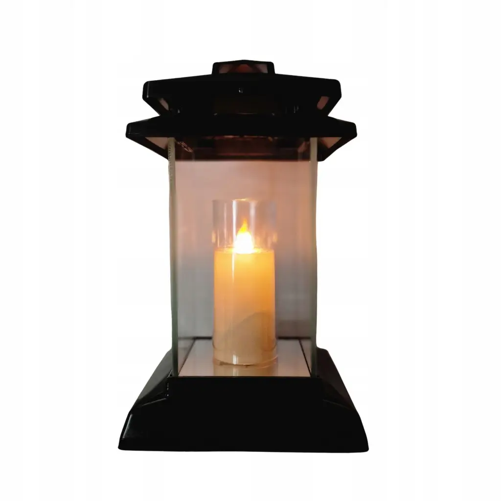 Znicz lampion LED w Szklanym Lampionie 27 cm – Elegancki | Trwały | EKO - obrazek 3