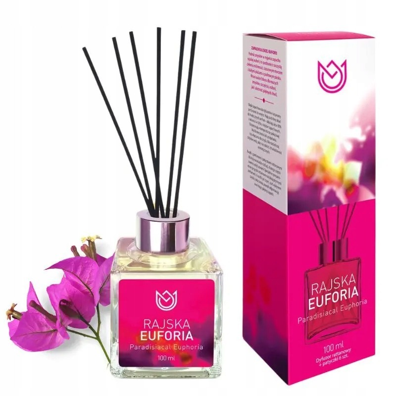Elegancki Dyfuzor Zapachowy 100 ml | Patyczki Zapachowe | Rajska Euforia