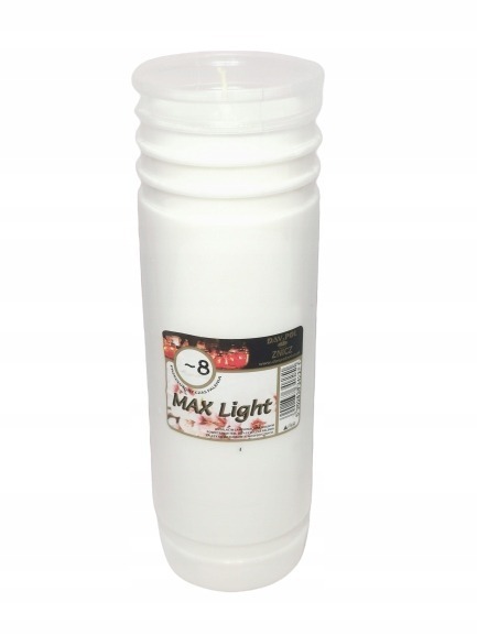 Wkład Olejowy do Zniczy MAX Light 8-Dniowy | 22 cm | Całoroczny | Nie Kopci