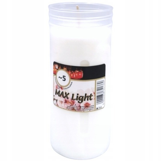 12 x Wkład parafinowy do Zniczy MAX Light 5B 5-Dniowy |16 cm | ZGRZEWKA