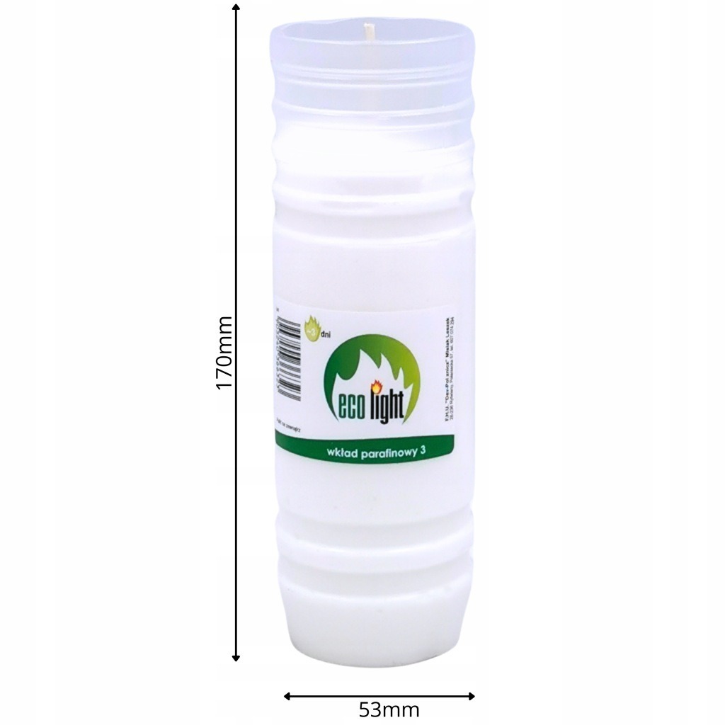 Wkład parafinowy do zniczy Ecolight3 17 cm - obrazek 3