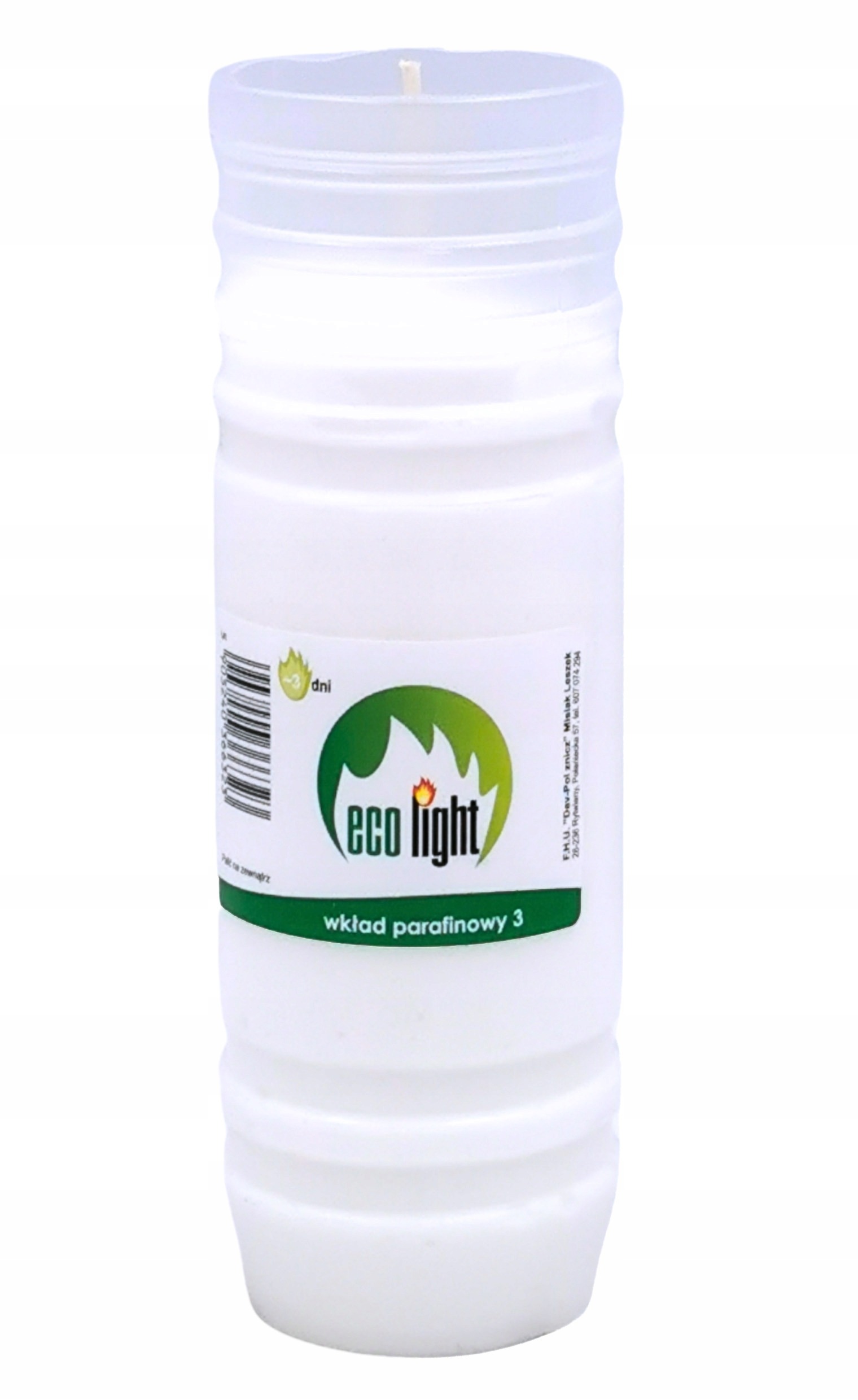 Wkład parafinowy do zniczy Ecolight3 17 cm