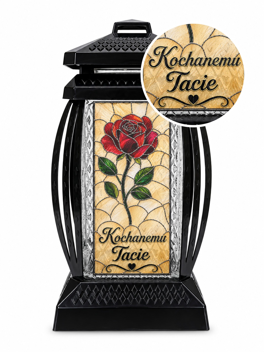 ZNICZ LAMPION KLASYCZNY STELLA GLORIAE „Kochanemu Tacie” DUŻY